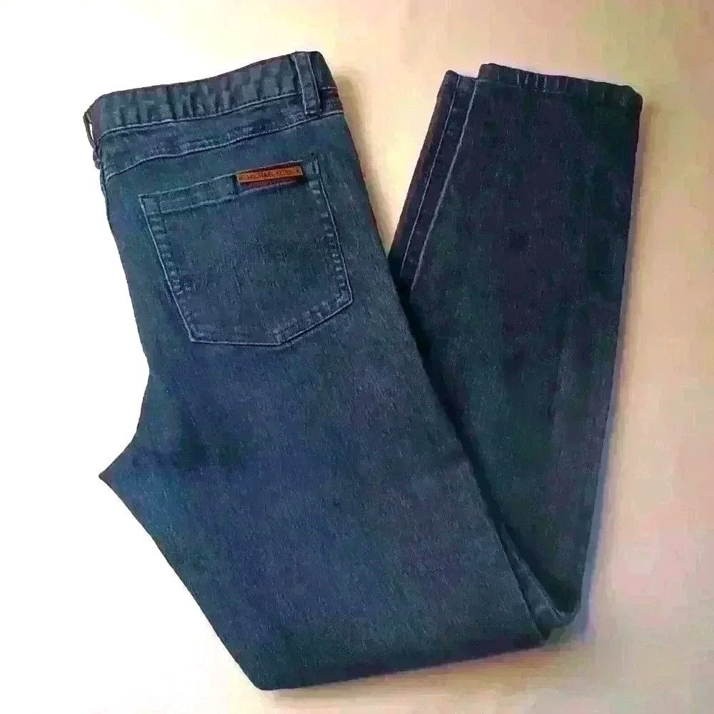 Michael Kors Womens Skinny Jeans Dark Blue Size 6 Mid Rise Stretch Denim Casual